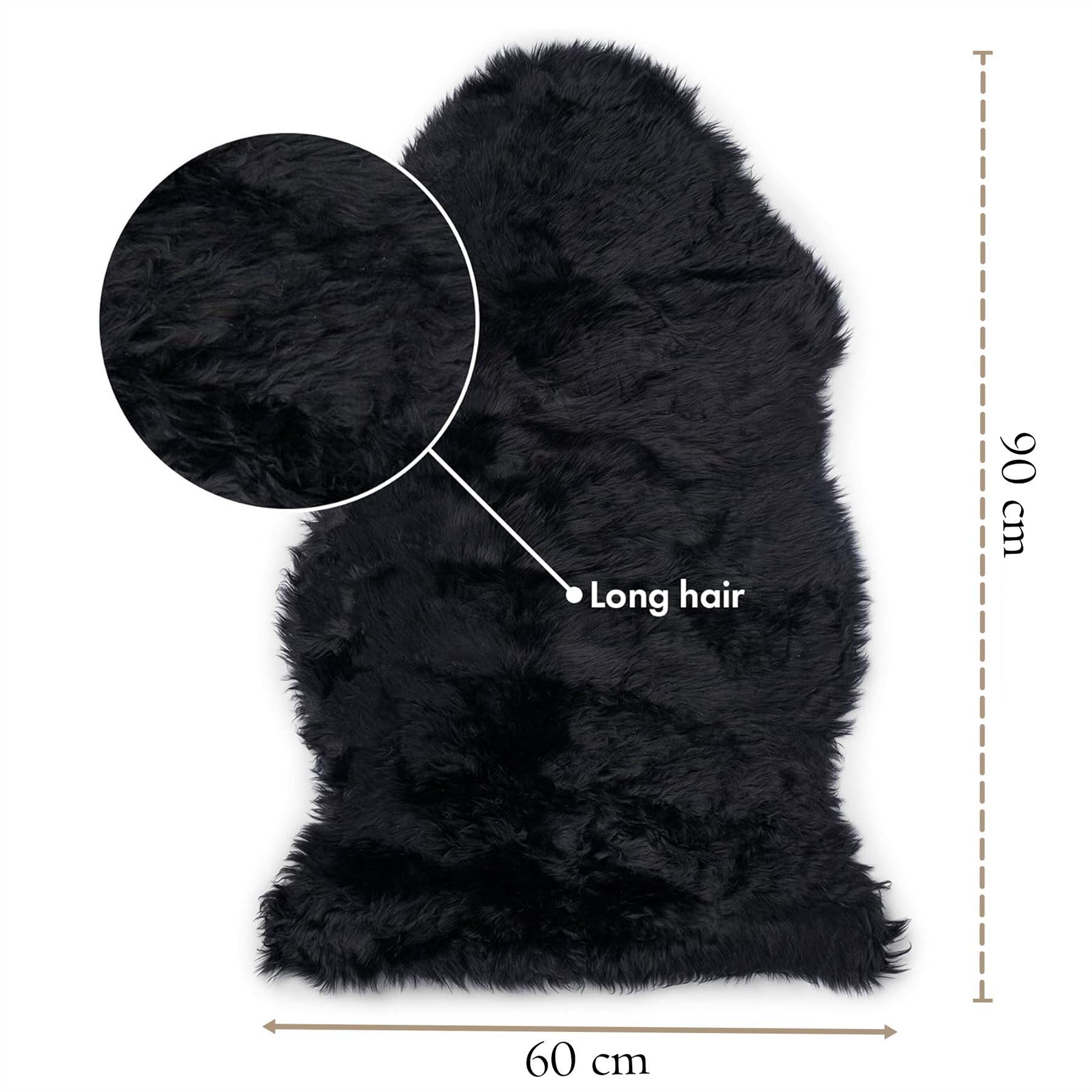 Genuine Sheepskin Natural Silky Soft Fluffy Real Wool Rug