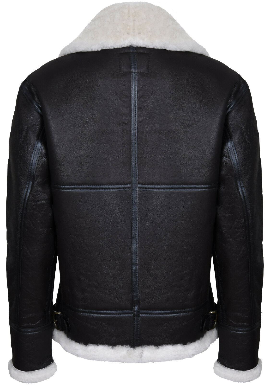 Mens Warm Sheepskin Aviator Zip-Up Flight Jacket-Harrogate