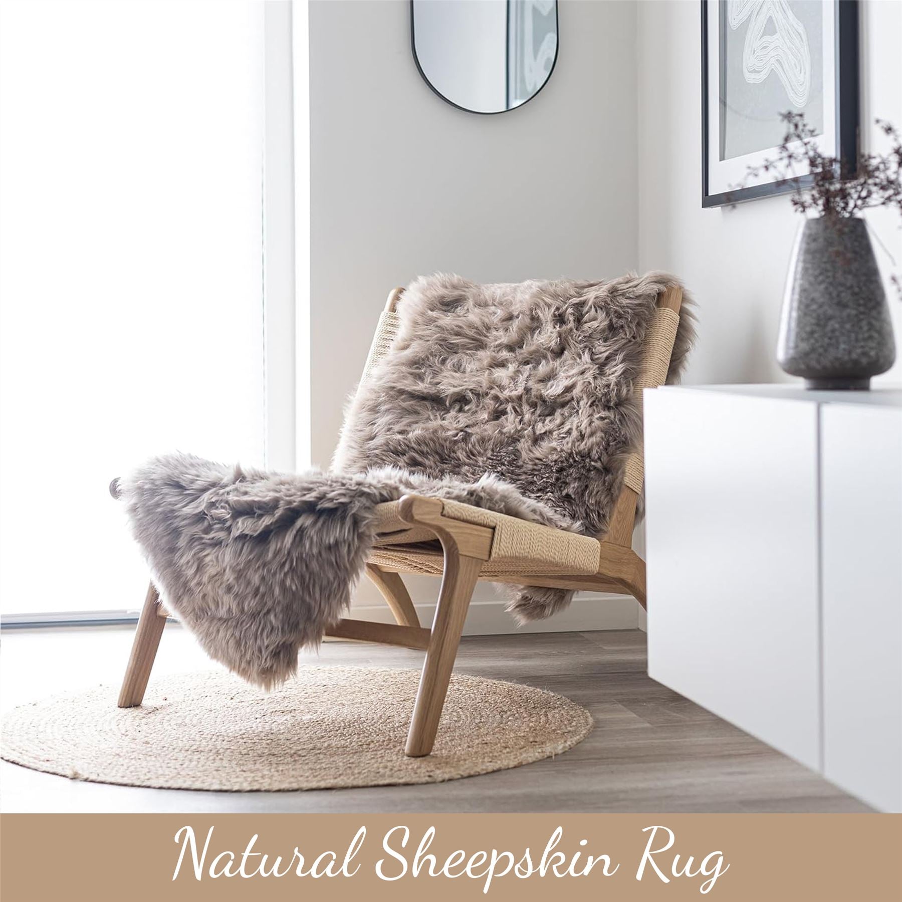 Genuine Sheepskin Double Natural Fluffy Silky Soft Real Wool Rug