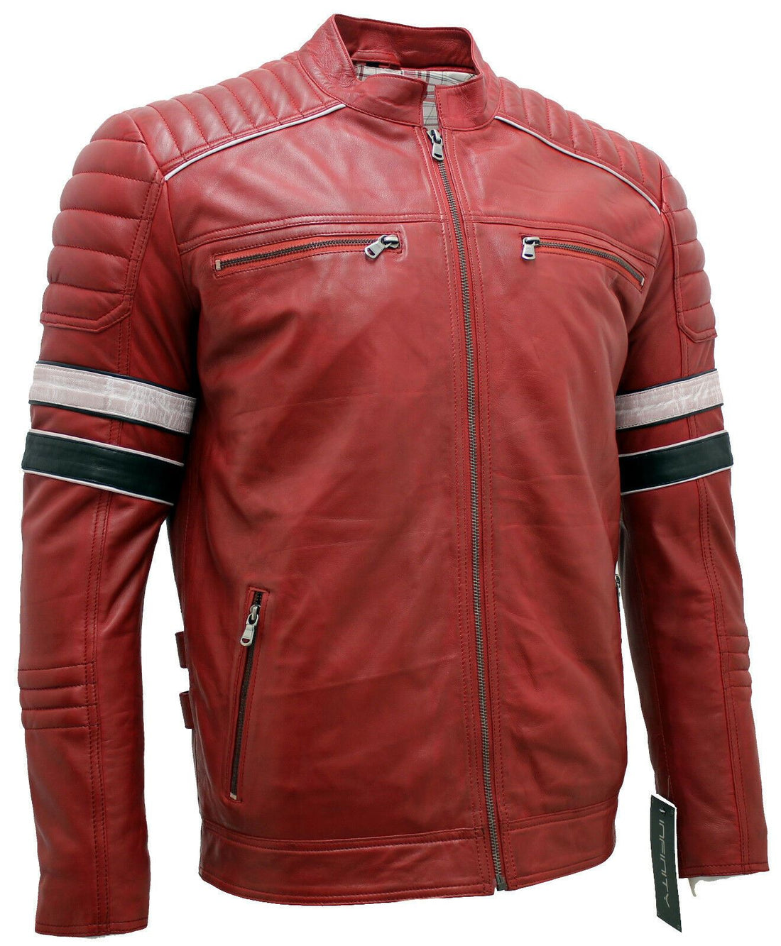 Mens Classic Quilted Leather Jacket-Southall - Upperclass Fashions 