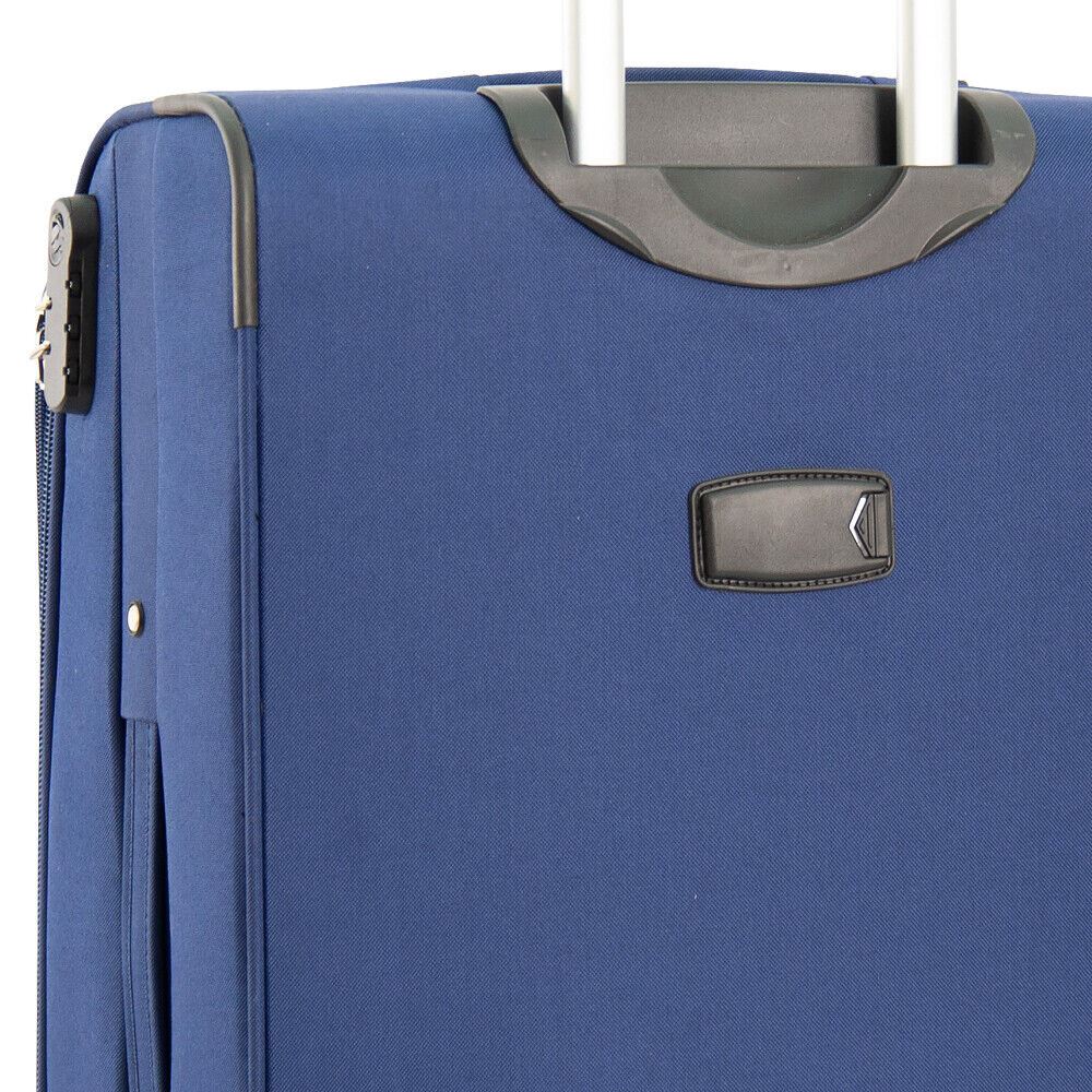 Carrollton Large Soft Shell Suitcase in Blue