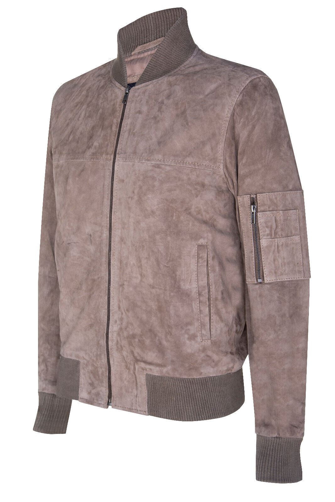 Mens Suede MA-1 Bomber Jacket-Cosham