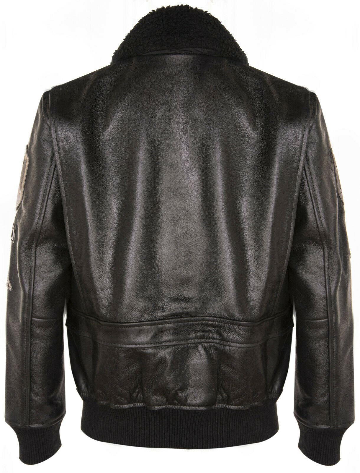 Mens A2 Top Gun Leather Bomber Jacket-Camborne