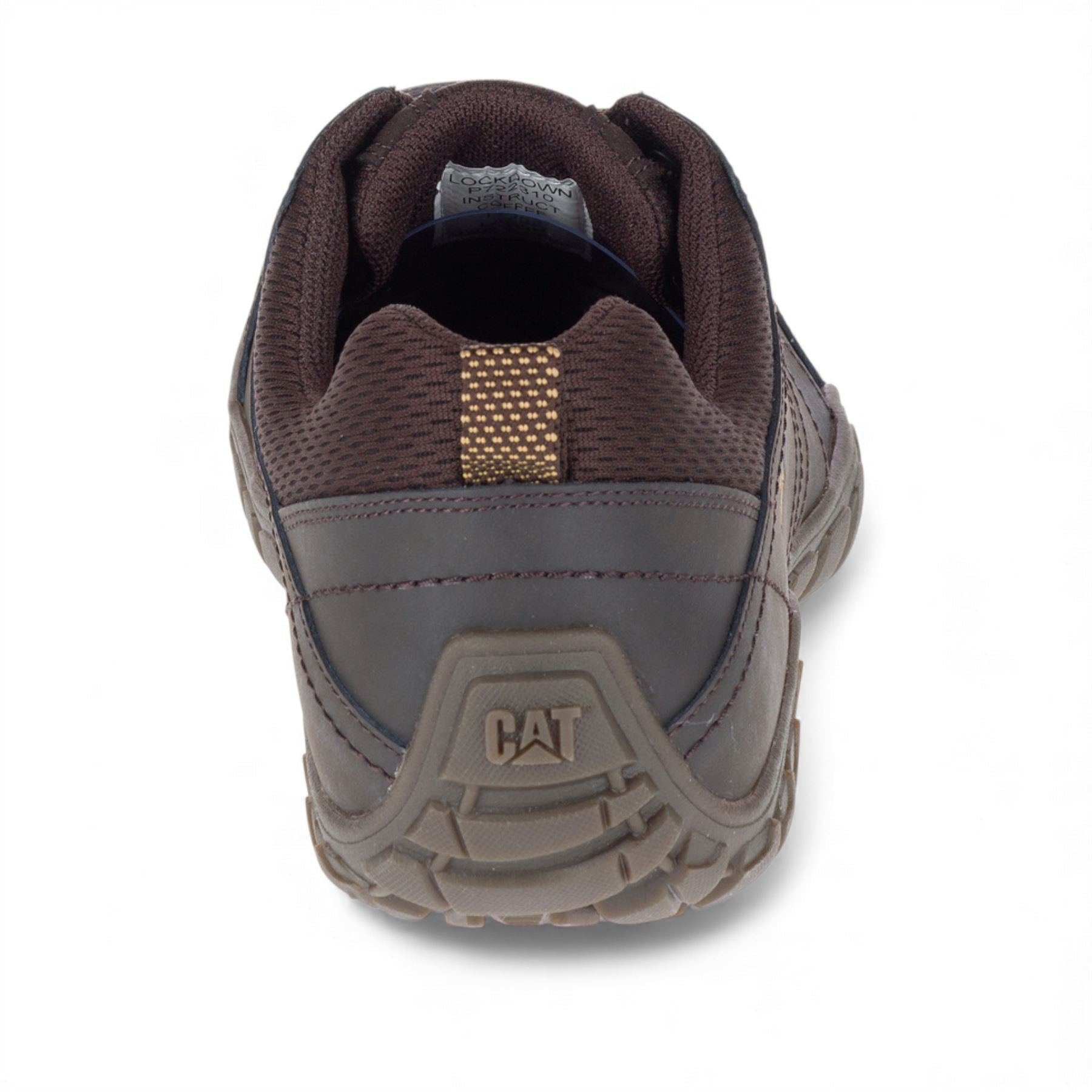 CAT Caterpillar Mens Brown Leather Hiking Boots Walking Trainers - Instruct