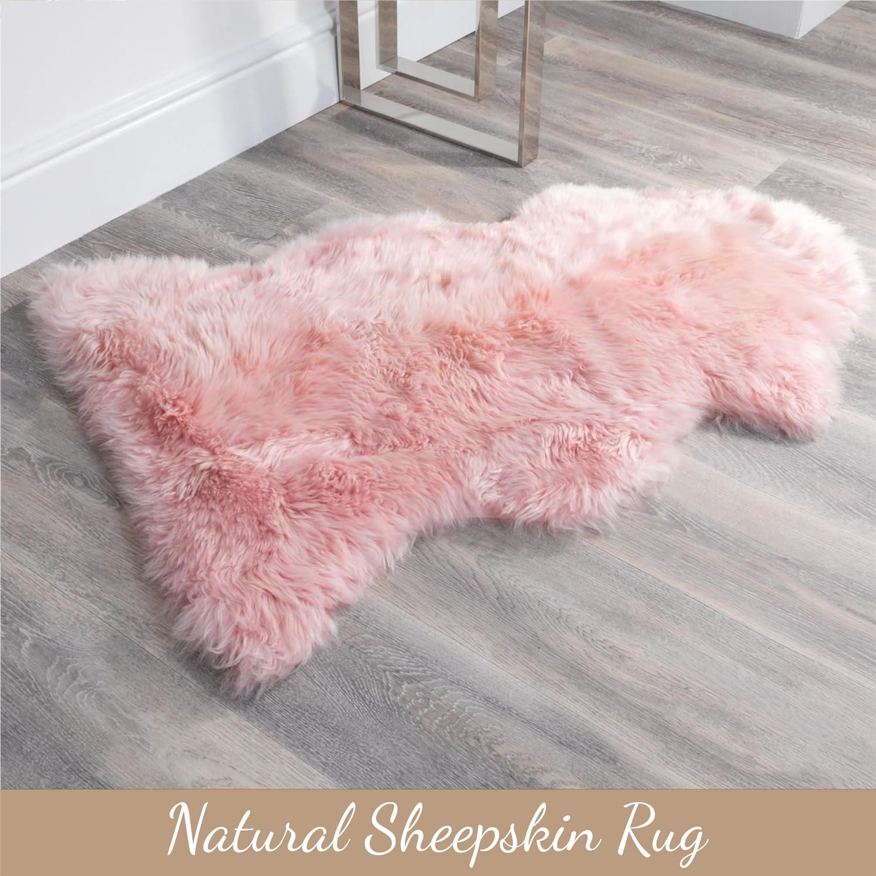 Genuine Sheepskin Natural Silky Soft Fluffy Real Wool Rug