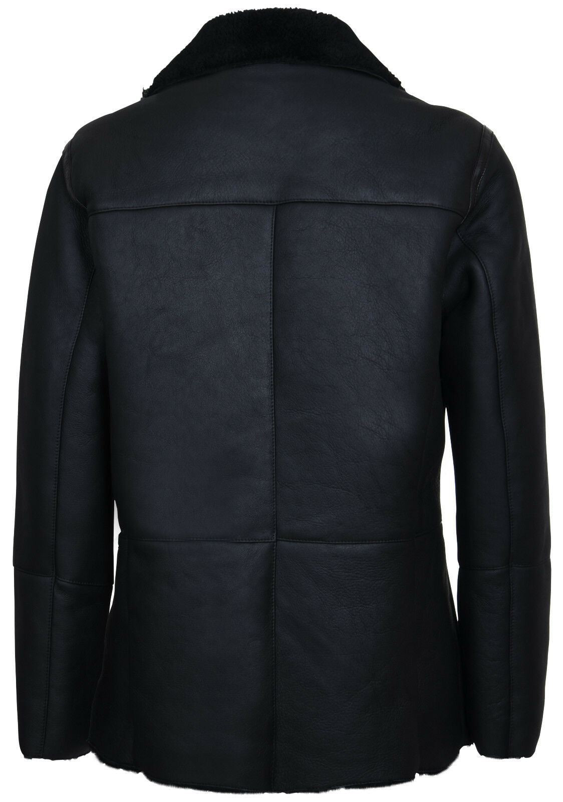 Mens Double Breasted Shearling Sheepskin Coat-Kington