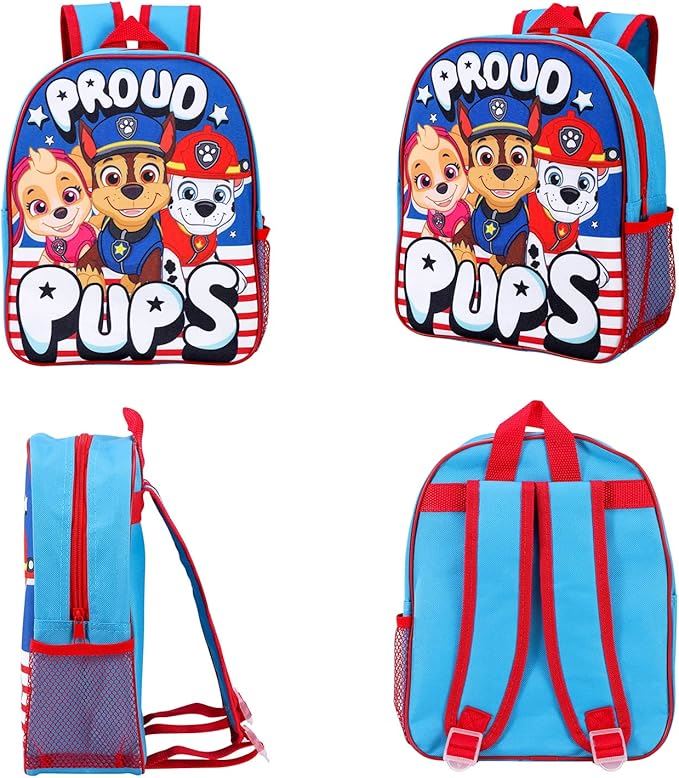 Paw Patrol Backpack Proud Pups Adjustable Shoulder Strap Schoolbag