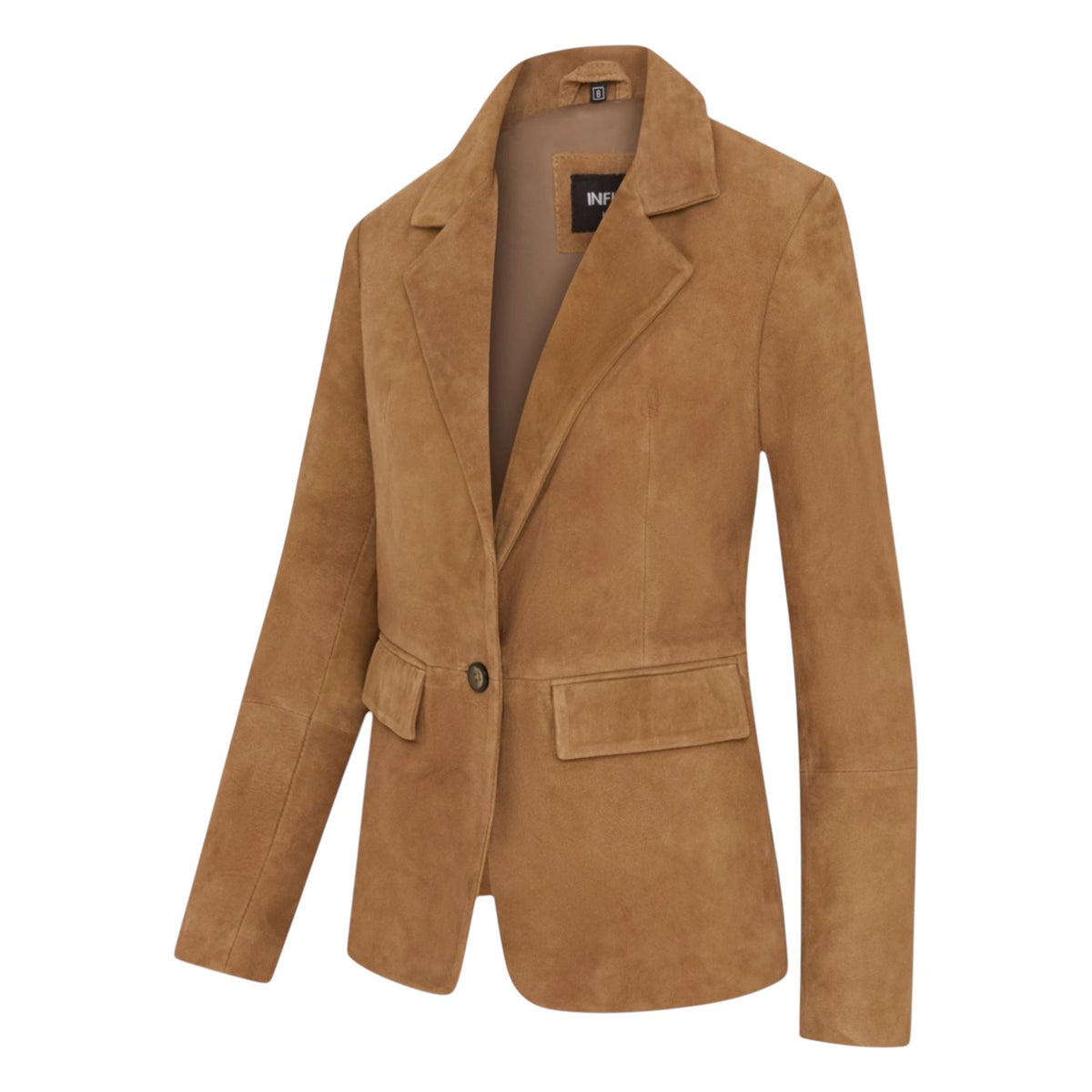Womens Soft Goat Suede Leather Blazer Jacket-Kolkata
