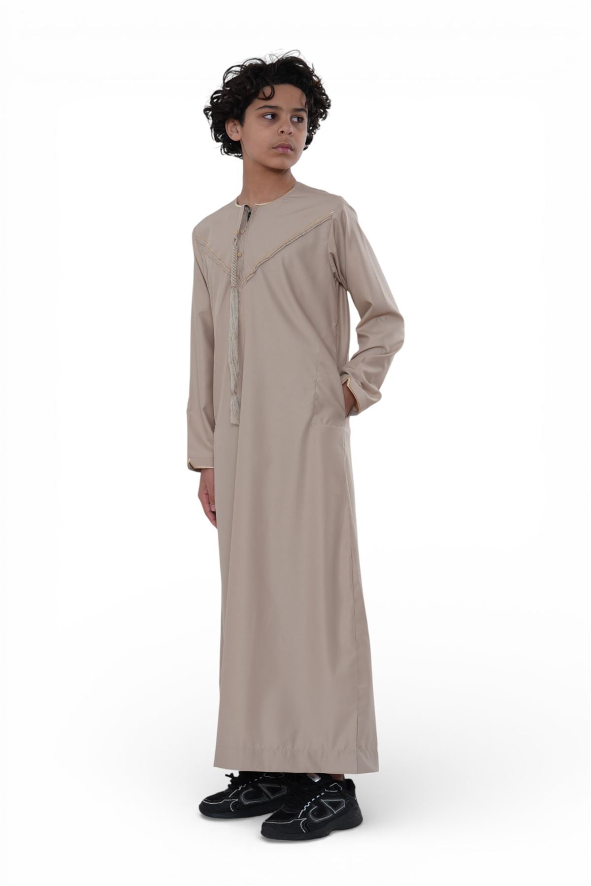 Kids Boys Ramadan Moroccan Jubba Robe Djellaba Eid Thobe - K-TT-006