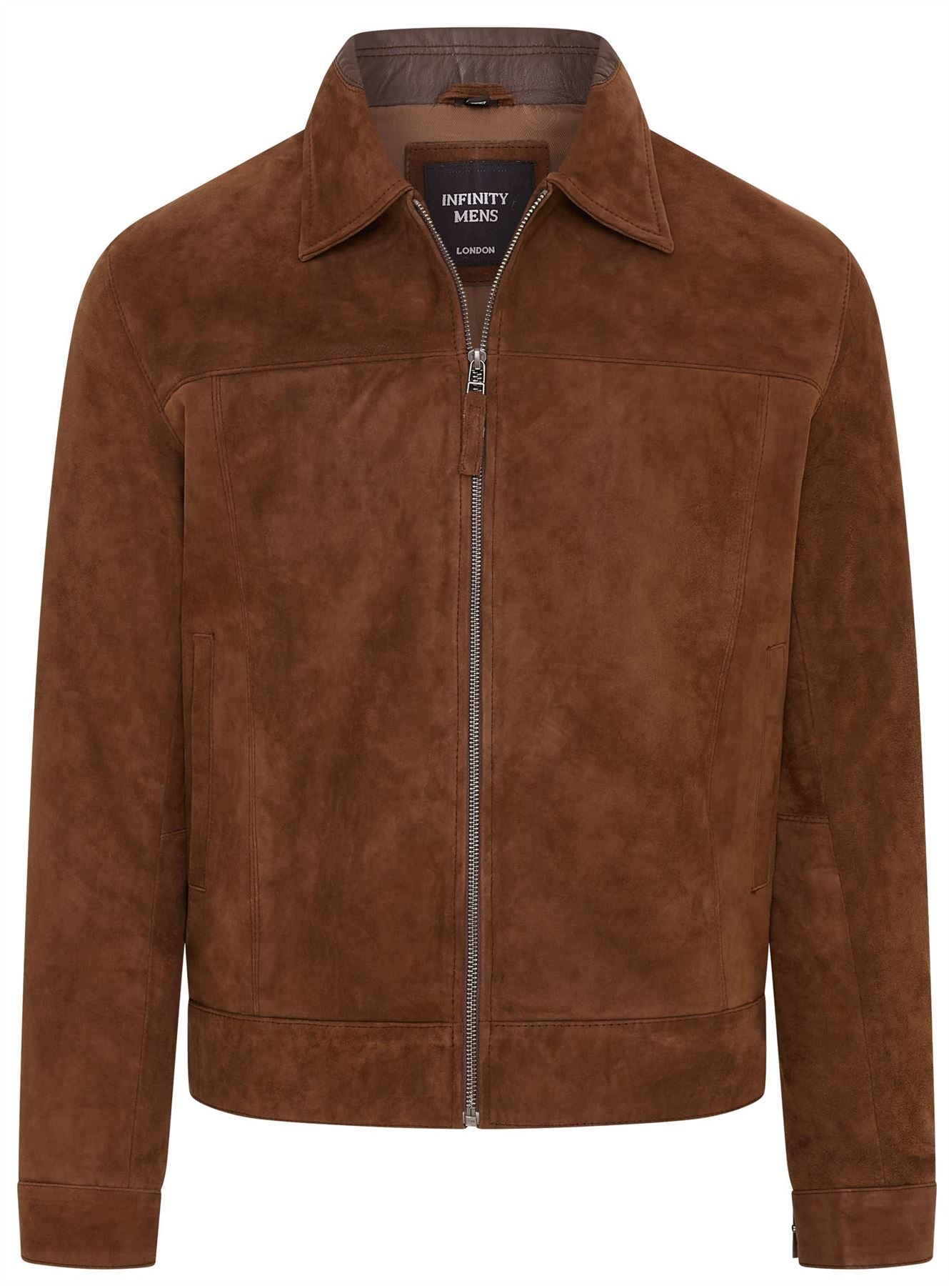 Mens Retro Classic Suede Leather Harrington Biker Jacket - Bryne