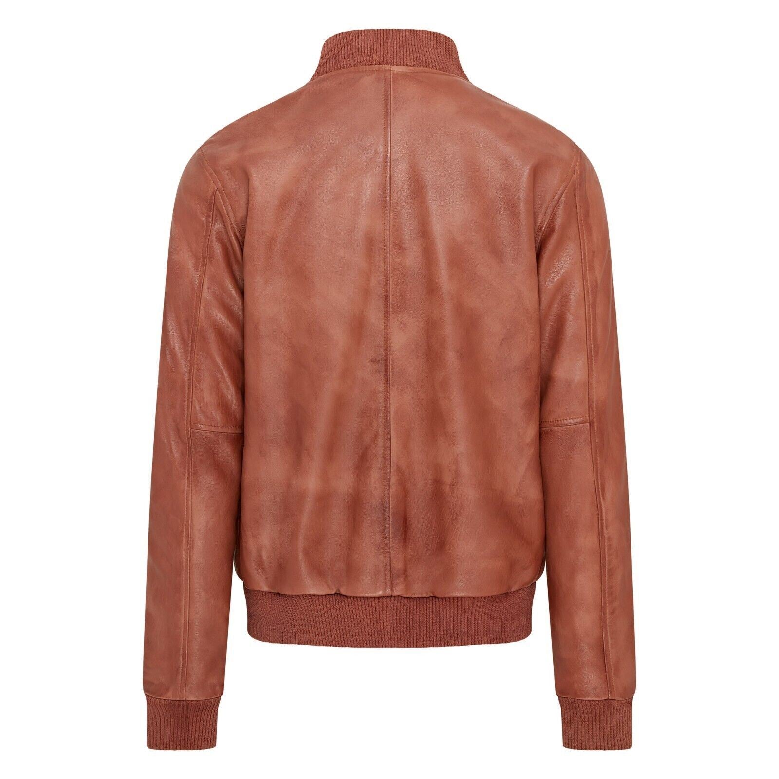 Mens Soft Leather MA-1 Varsity Bomber Jacket - Uppingham