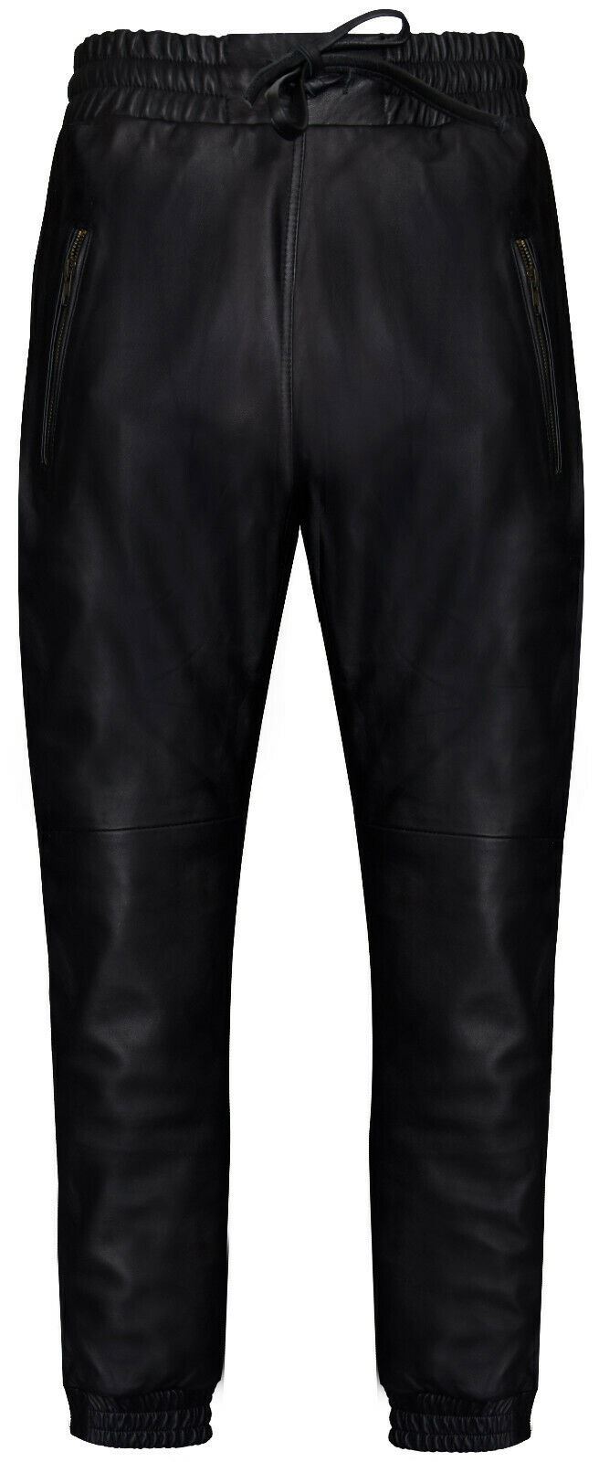 Mens Comfort Leather Jogging Bottoms-Halifax