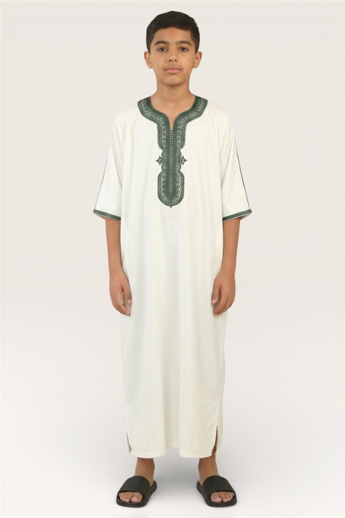 Kids Boys Moroccan Thobe Robe Djellaba Gandoura Eid Jubba- K-GG008