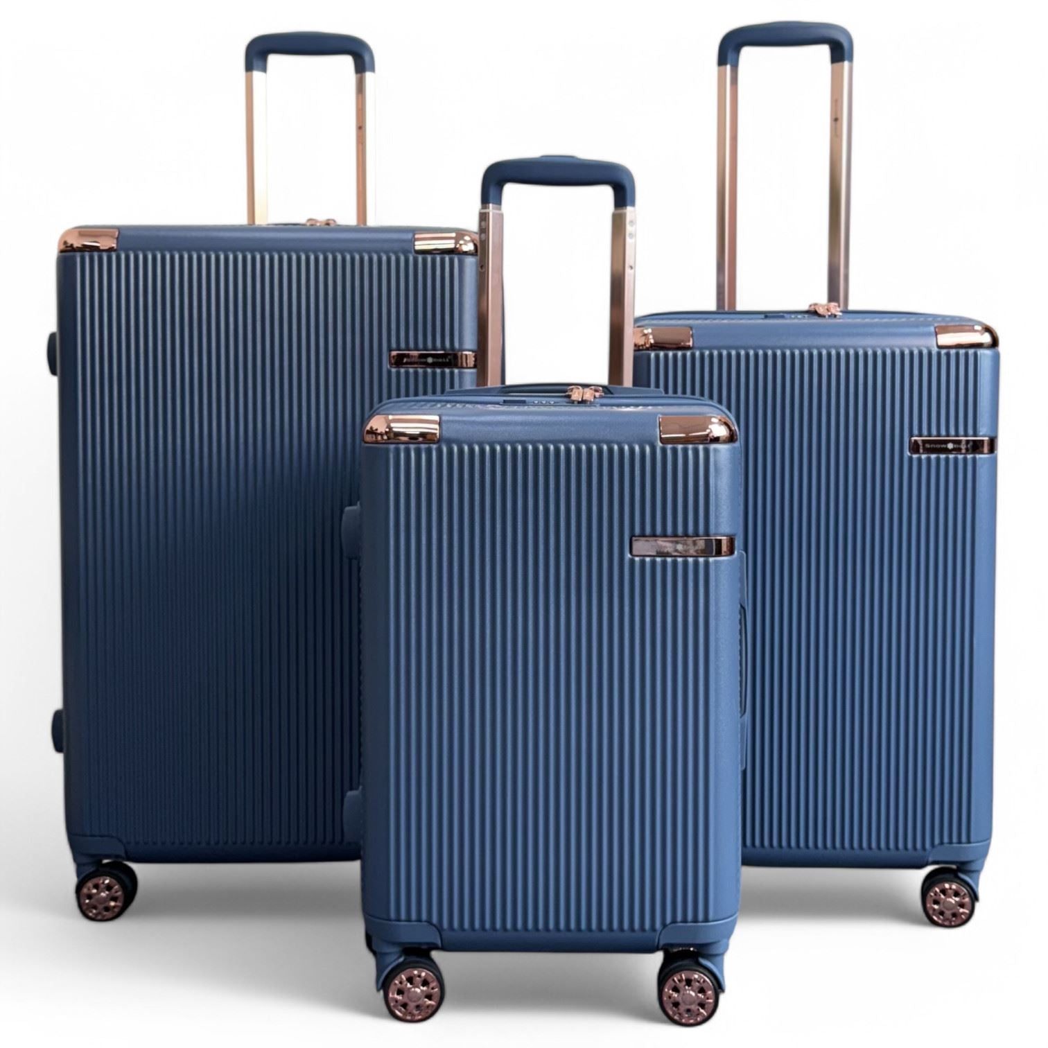 Cowra Set of 3 Hard Shell Suitcase in Navy Blue