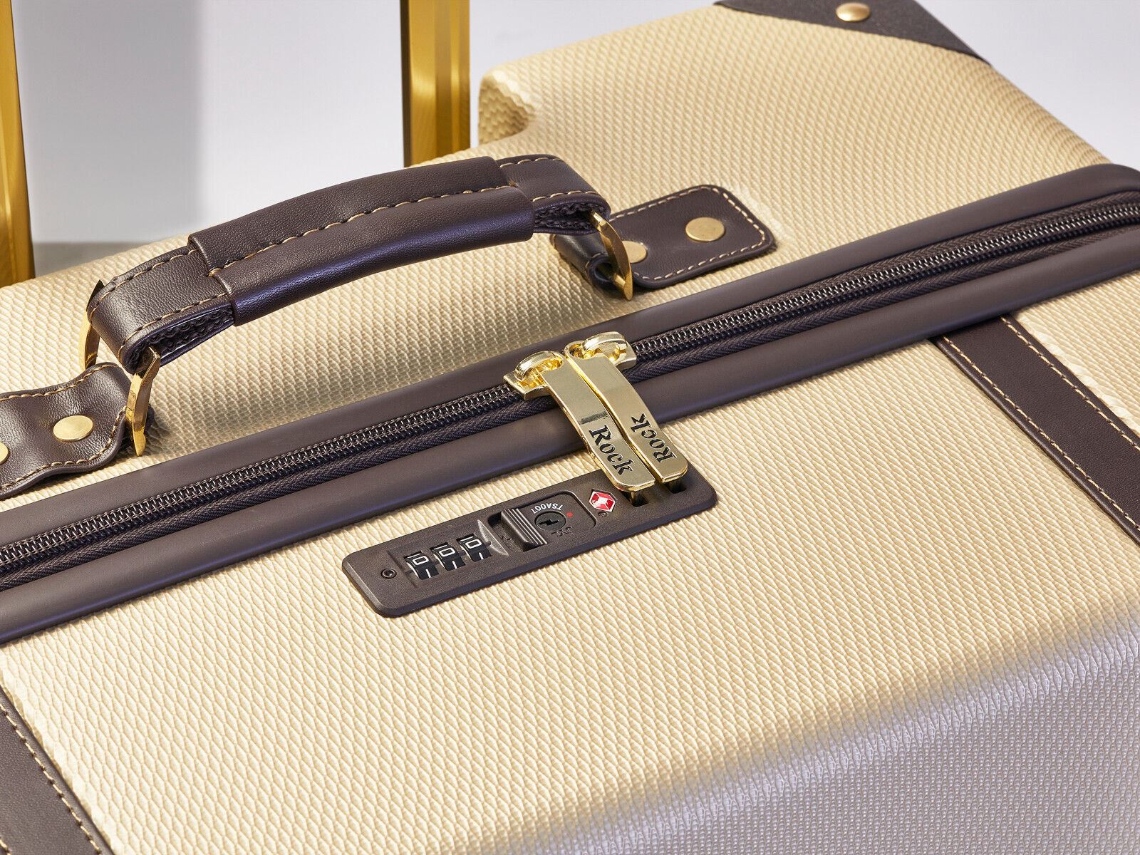 Alexandria Large Hard Shell Suitcase in Gold