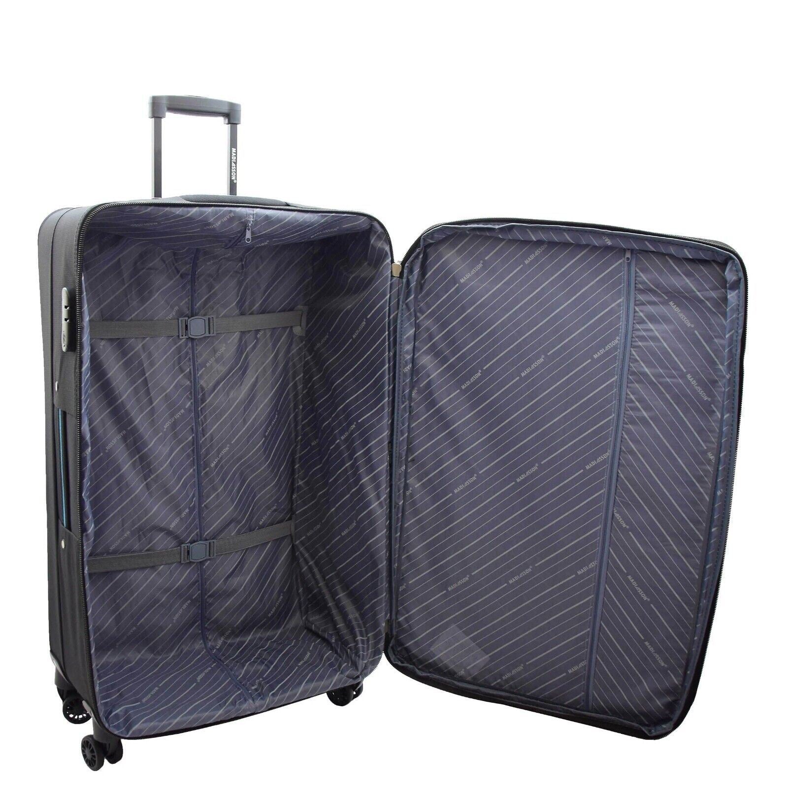 Calera Large Soft Shell Suitcase in Black