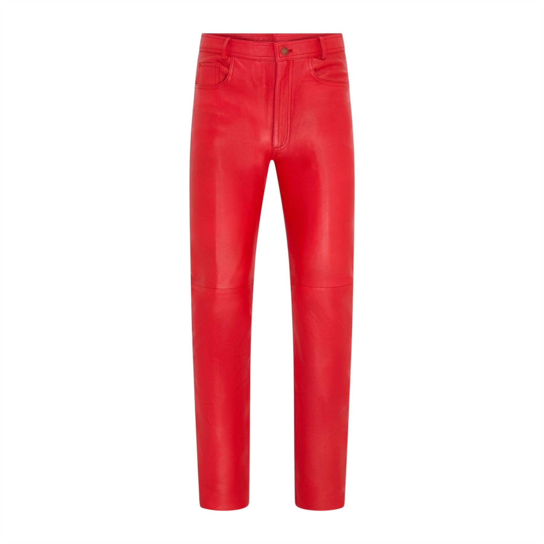 Mens Lamb Leather 501 Biker Jeans - Istanbul