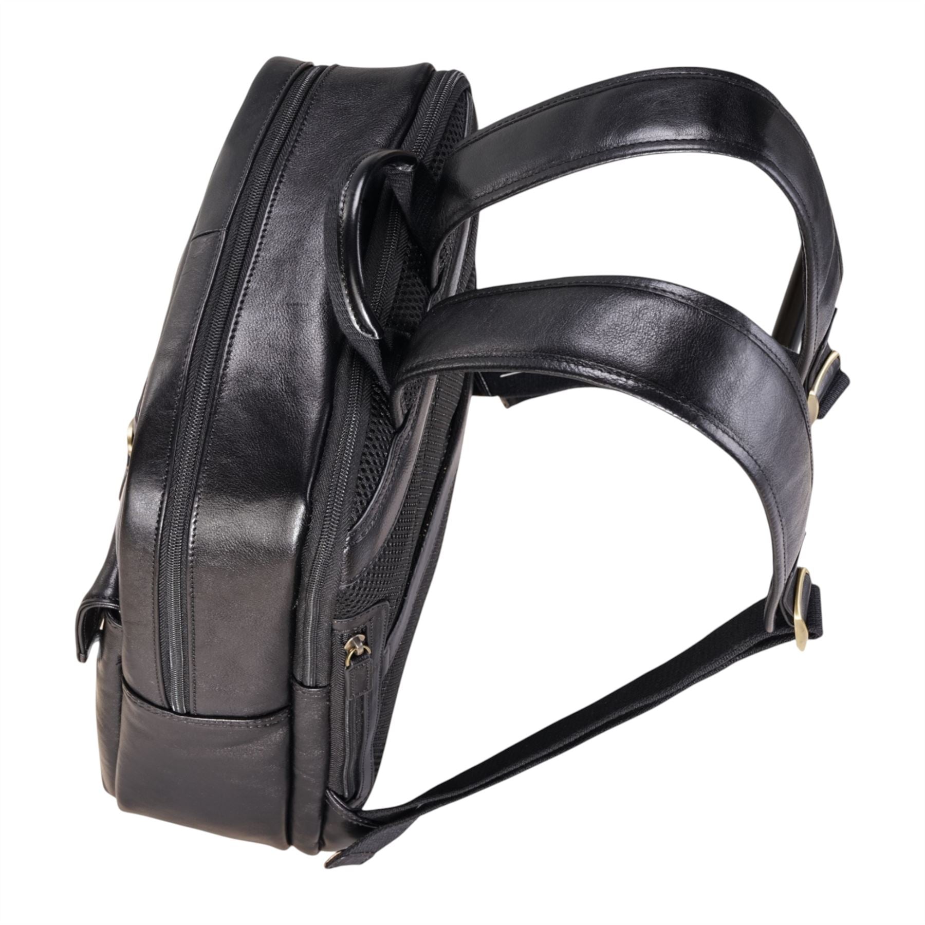 Genuine Leather Black Vintage Laptop Backpack Travel Bag - Cove