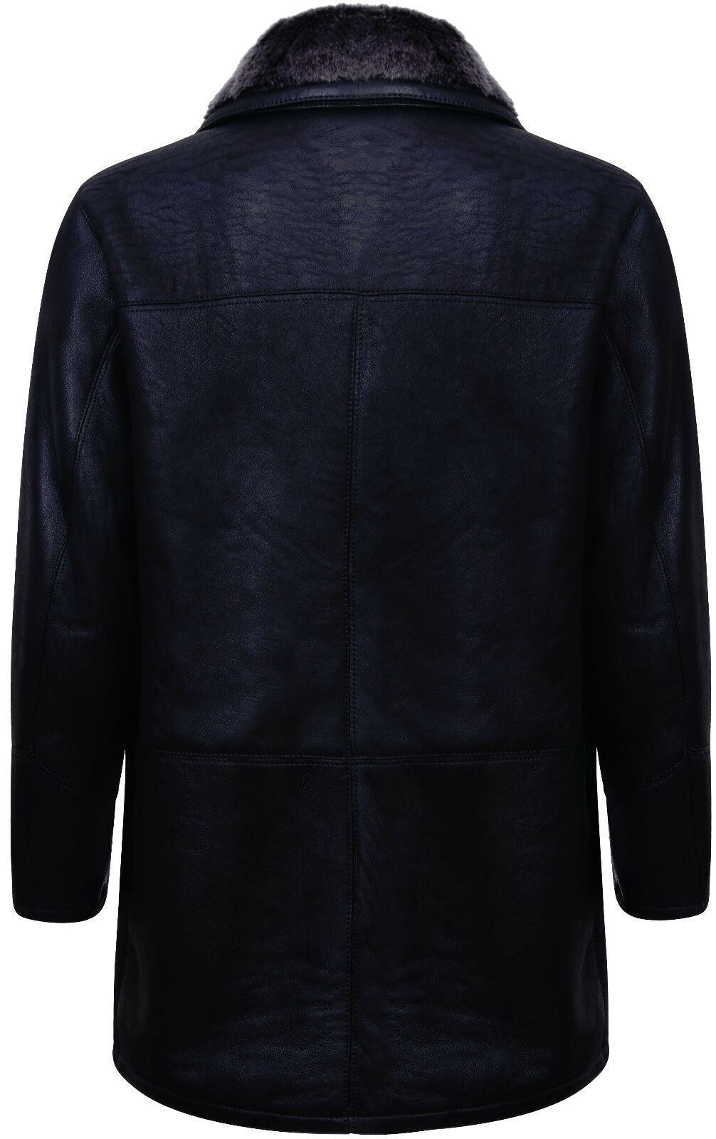 Mens Warm Sheepskin Leather Overcoat-Ilford