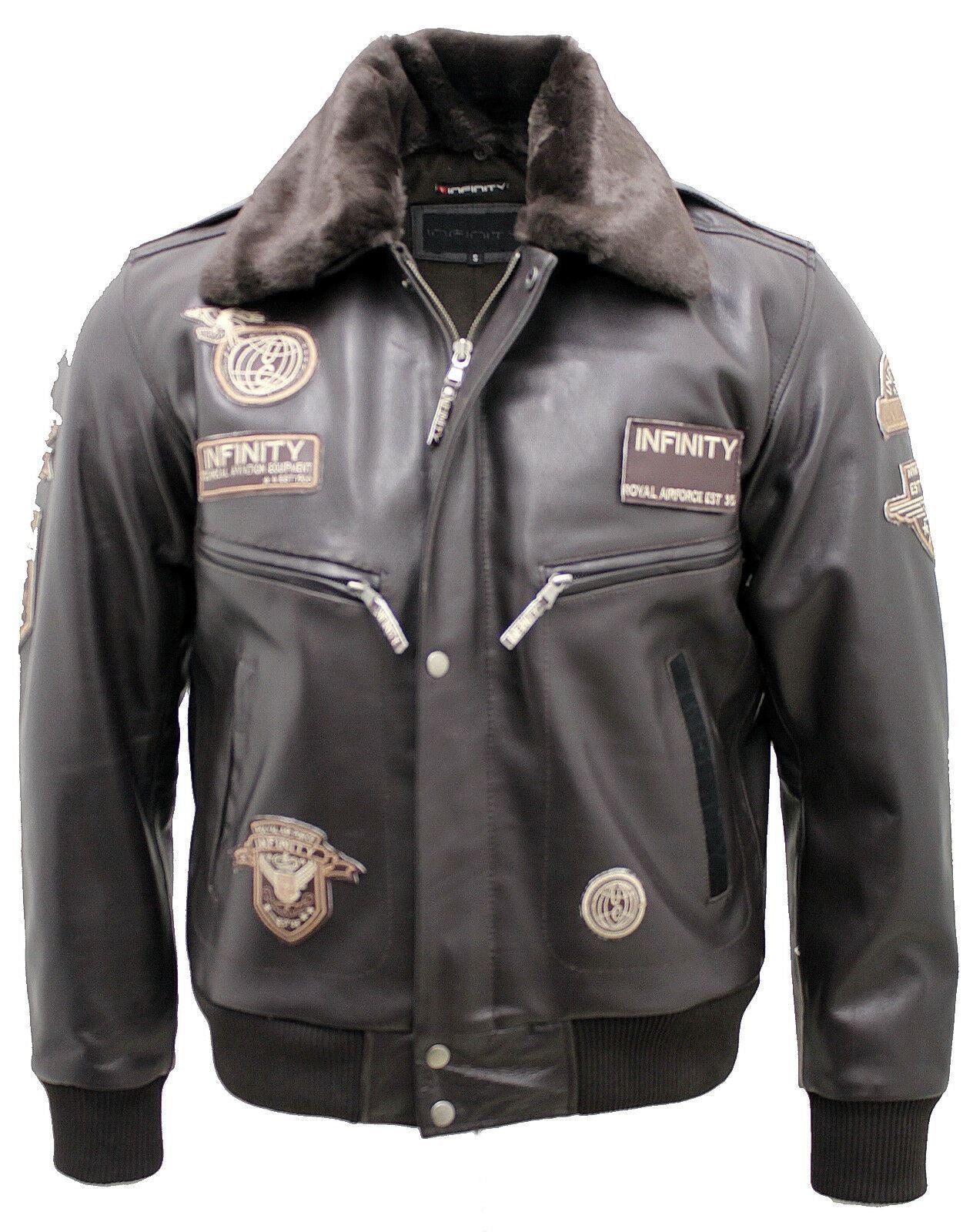 Mens US Badged Air Force Bomber Jacket-Clare