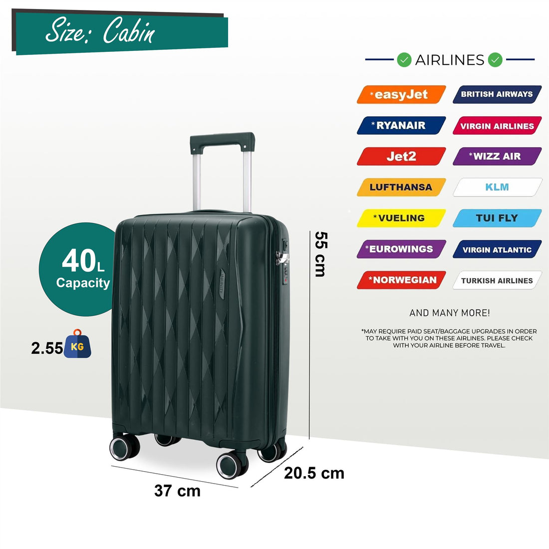 Burnaby Cabin Hard Shell Suitcase in Green