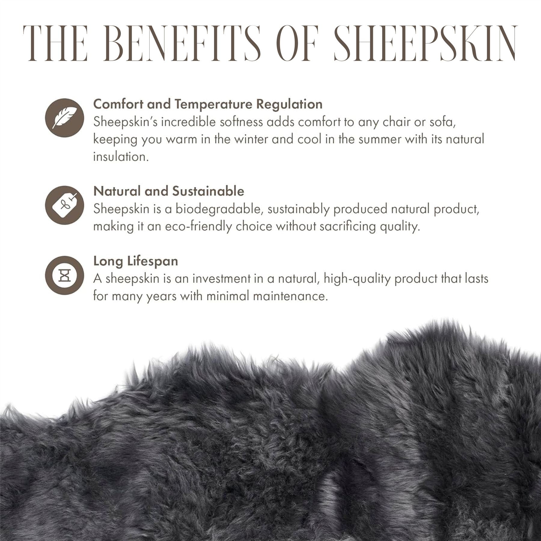 Genuine Sheepskin 40x40cm Real Wool Single Sided Cushion