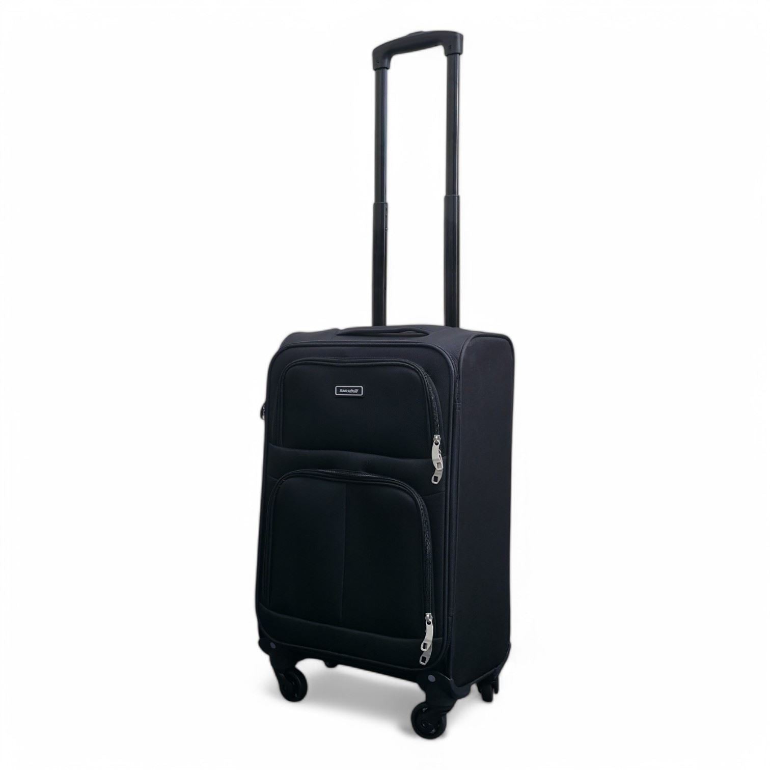 Tahara Cabin Soft Shell Suitcase in Black