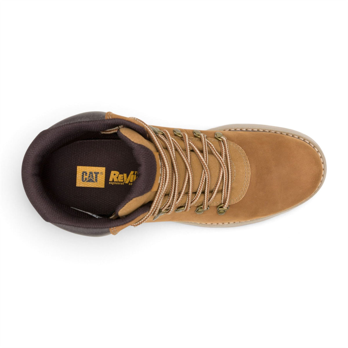 Caterpillar (CAT) Mens Bronze Brown Leather Waterproof Lace Up Boots - Pursue Hiker