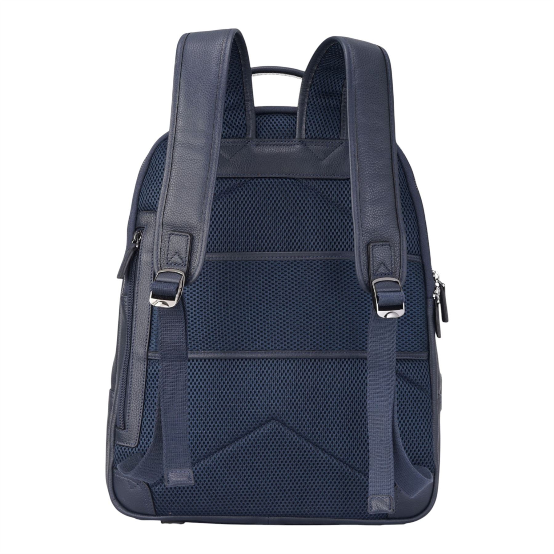 Genuine Leather Navy Blue Vintage Rucksack Laptop Bag Travel Backpack - Capri