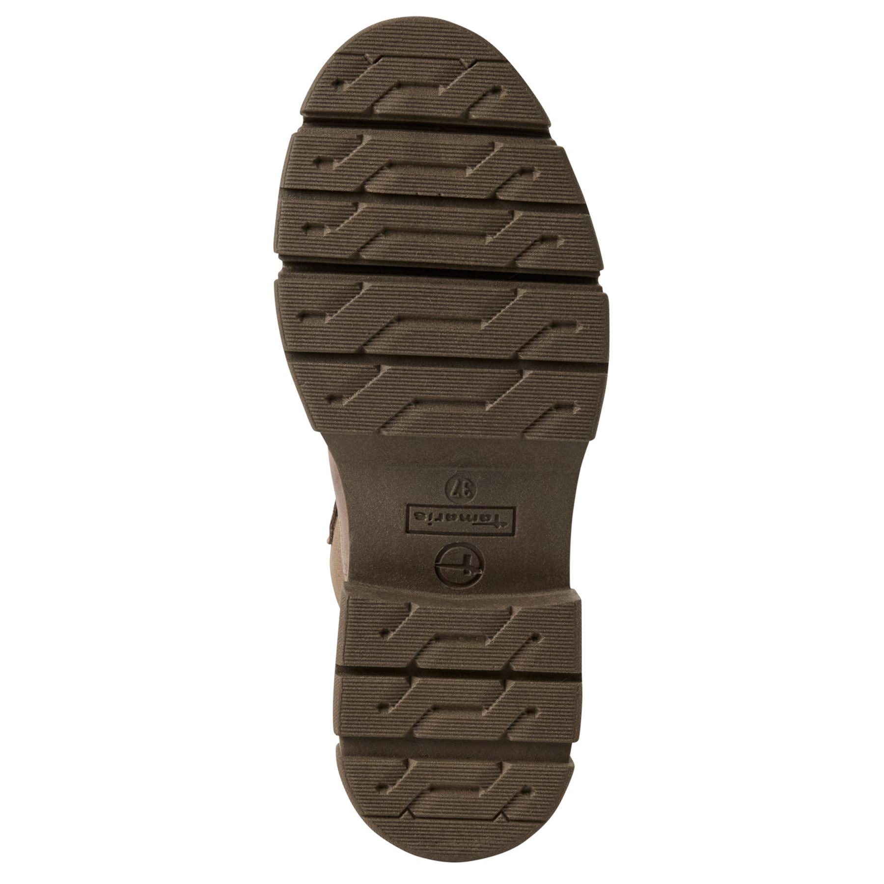 Tamaris Womens Dune Taupe Brown Leather Classic High Pull-On Chelsea Ankle Boots