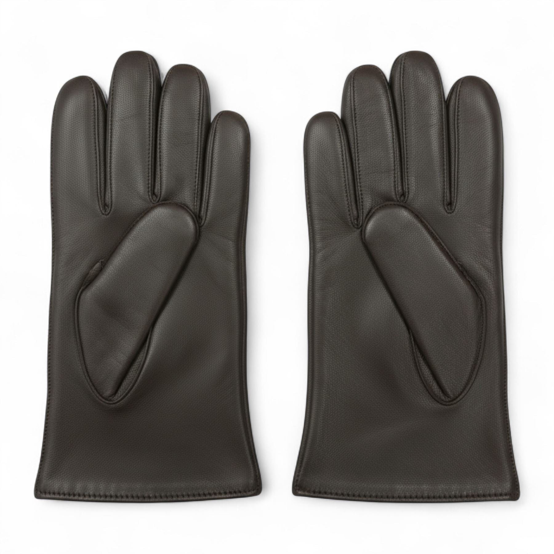 Men’s Italian Leather Warm Wool Lining Winter Stich Design Gloves - M-LGV-205