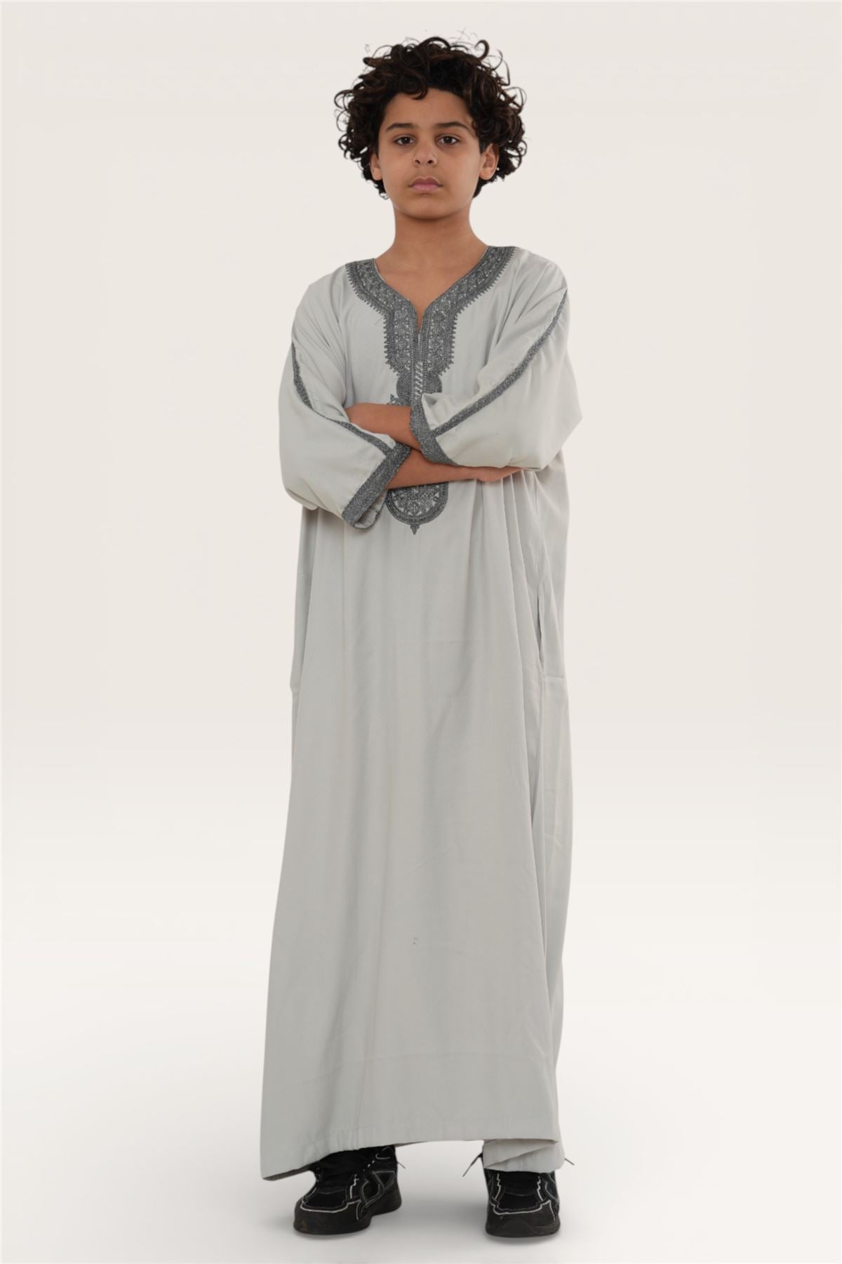 Kids Boys Moroccan Thobe Robe Eid Djellaba Gandoura Jubba- K-HM65