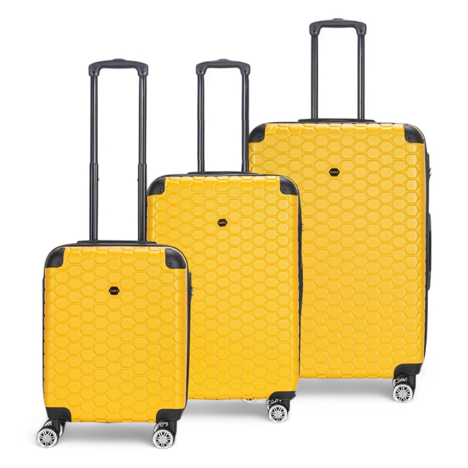 Noda Set of 3 Hard Shell Suitcase in Yellow