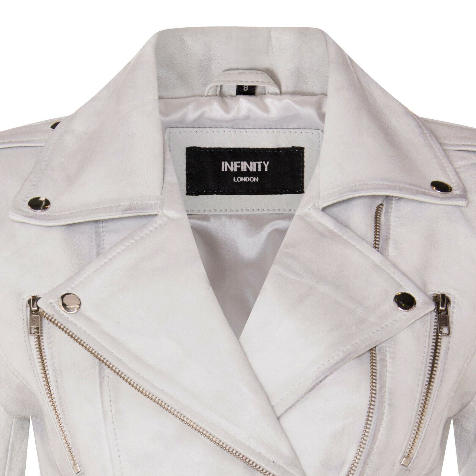 Womens Leather Brando Biker Jacket - Orlando