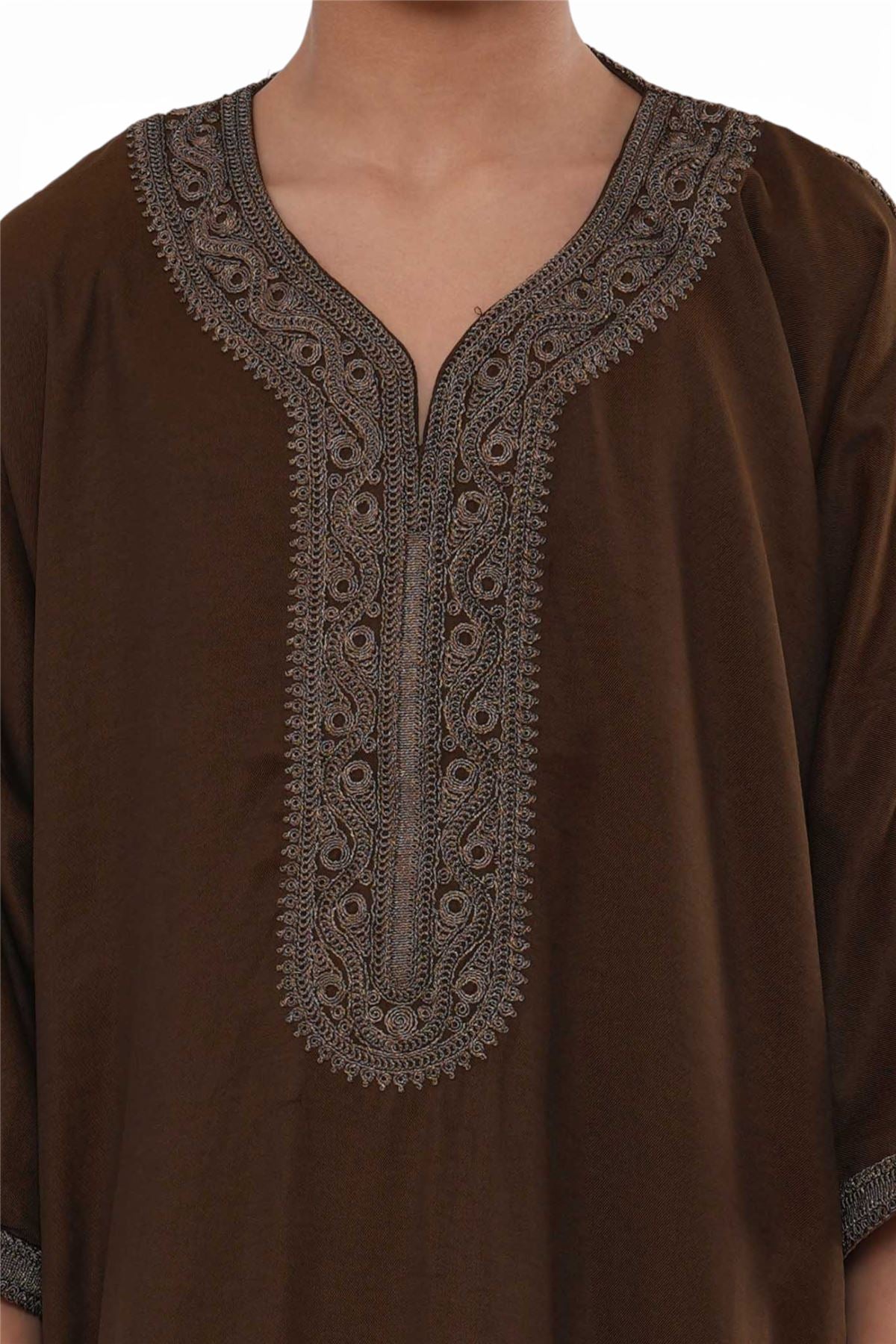 Kids Boys Ramadan Moroccan Thobe Robe Djellaba Gandoura Eid Jubba- K-HM67