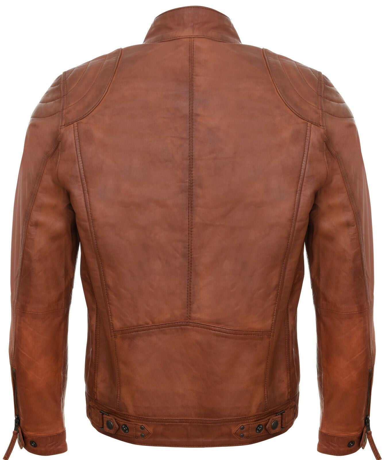 Mens Versatile Moto Leather Biker Jacket-Stapleford