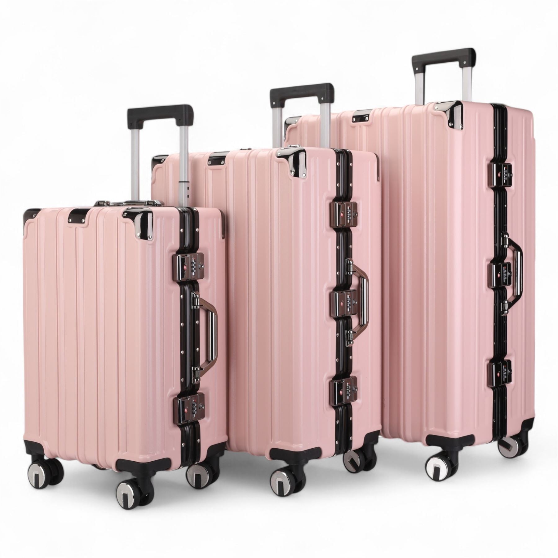Airdrie Set of 3 Hard Shell Suitcase in Pink