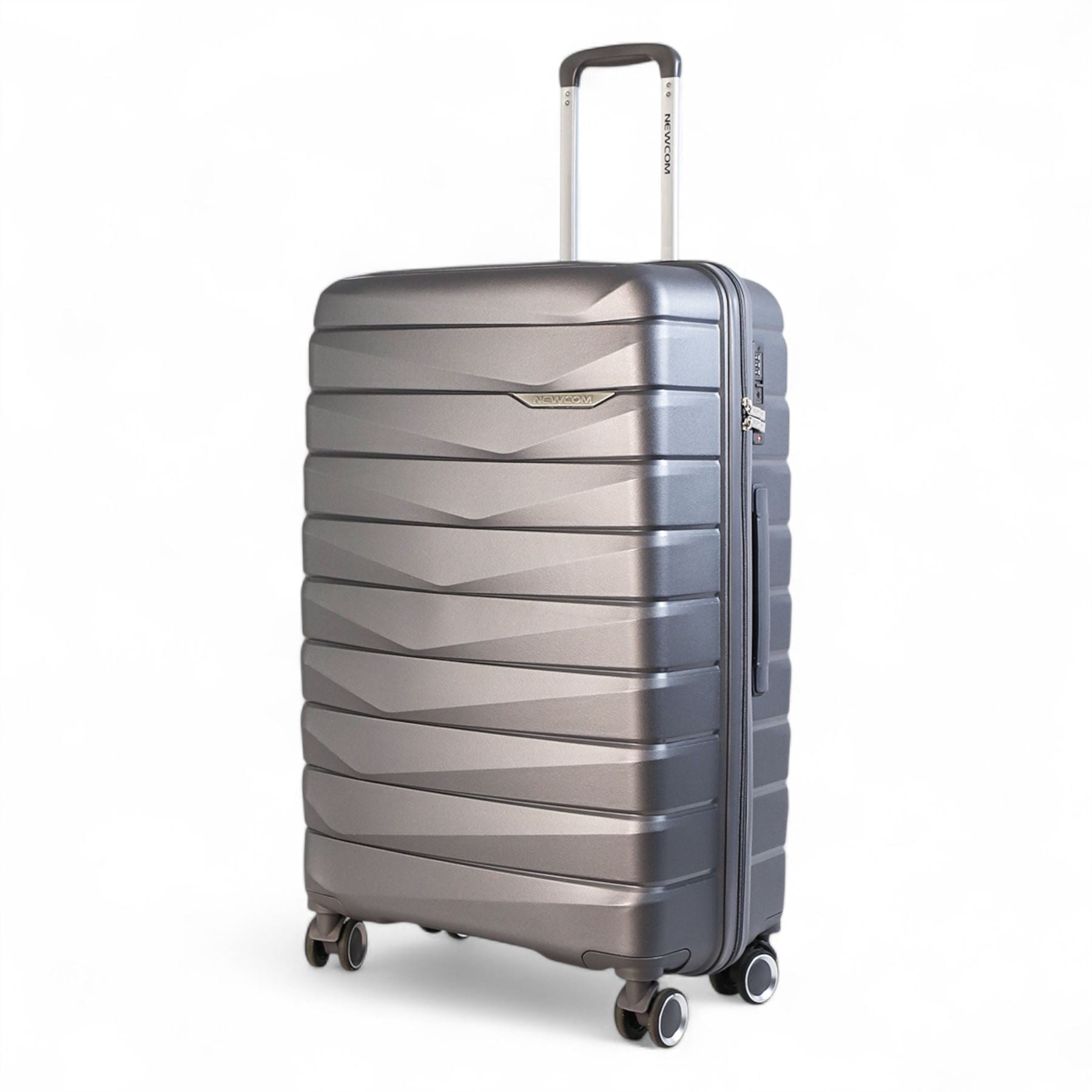 Forster Large Hard Shell TSA Suitcase in Smoke Grey