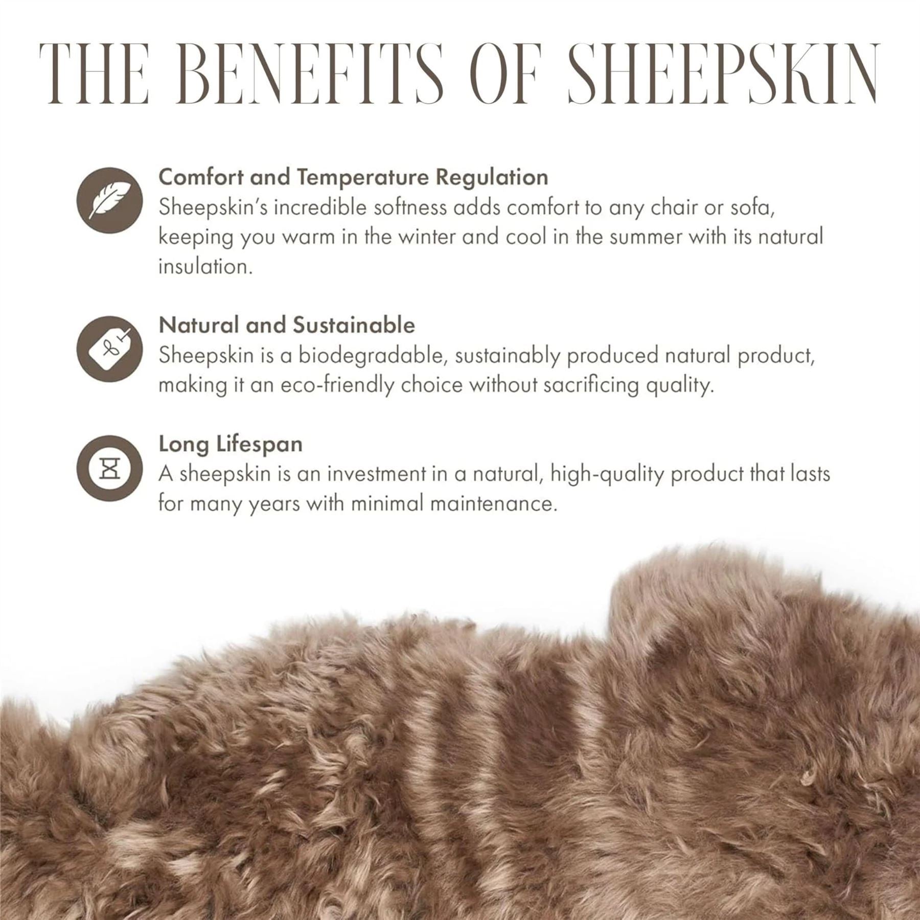 Genuine Sheepskin Quad Natural Fluffy Silky Soft Real Wool Rug