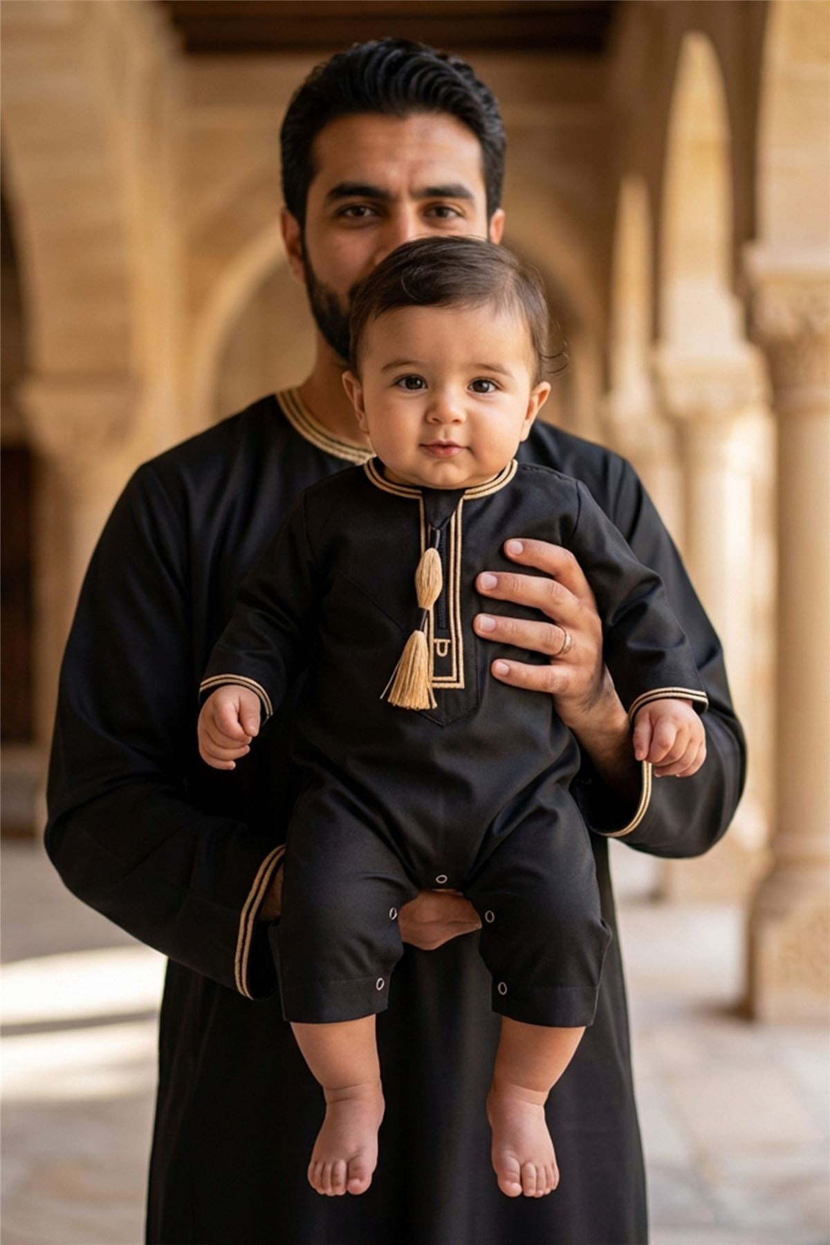 Baby Boys Ramadan Moroccan Thobe Robe Emirati Eid Jubba- B-TT003