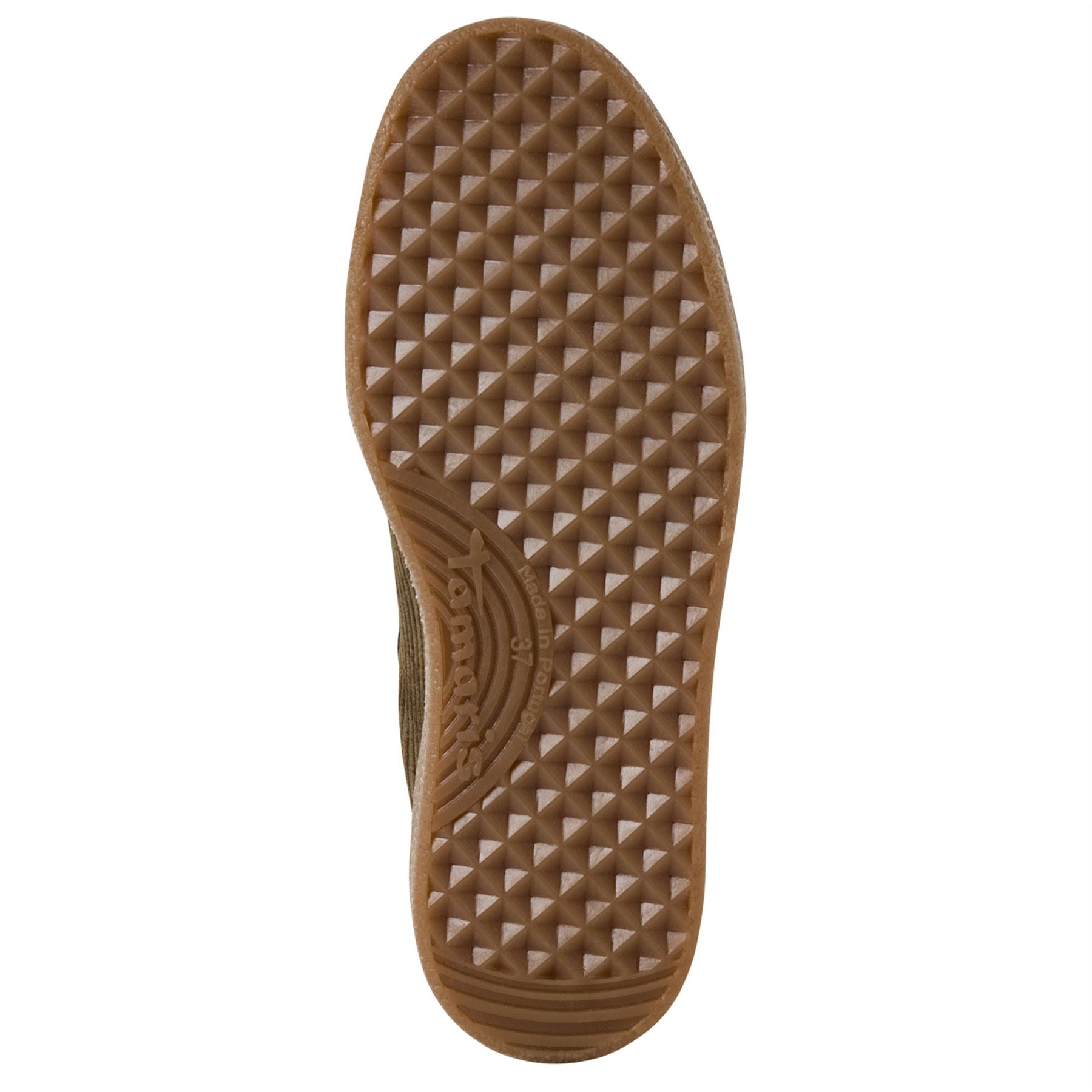 Tamaris Womens Olive Green Suede Leather Fashion Lace Up Sneakers