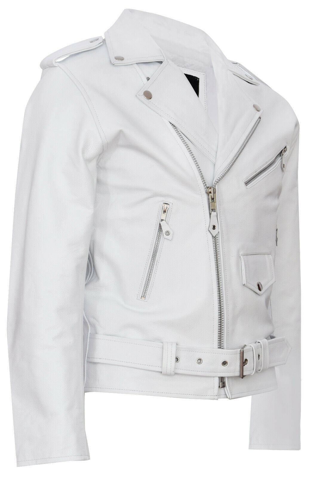Mens Cow-Hide Brando Biker Jacket -Sandy