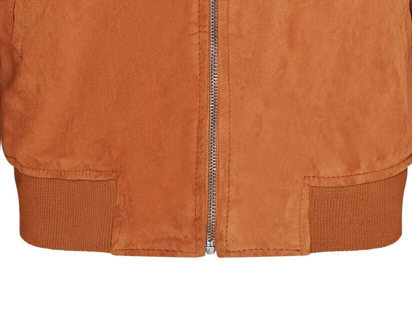 Mens Soft Goat Suede MA-1 Varsity Bomber Jacket - Uxbridge