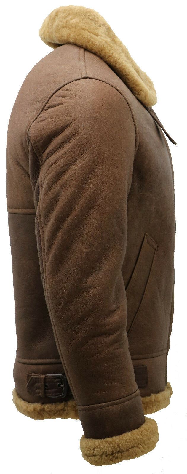 Mens Sheepskin Leather B3 Flying Aviator Aviator Jacket-Hessle
