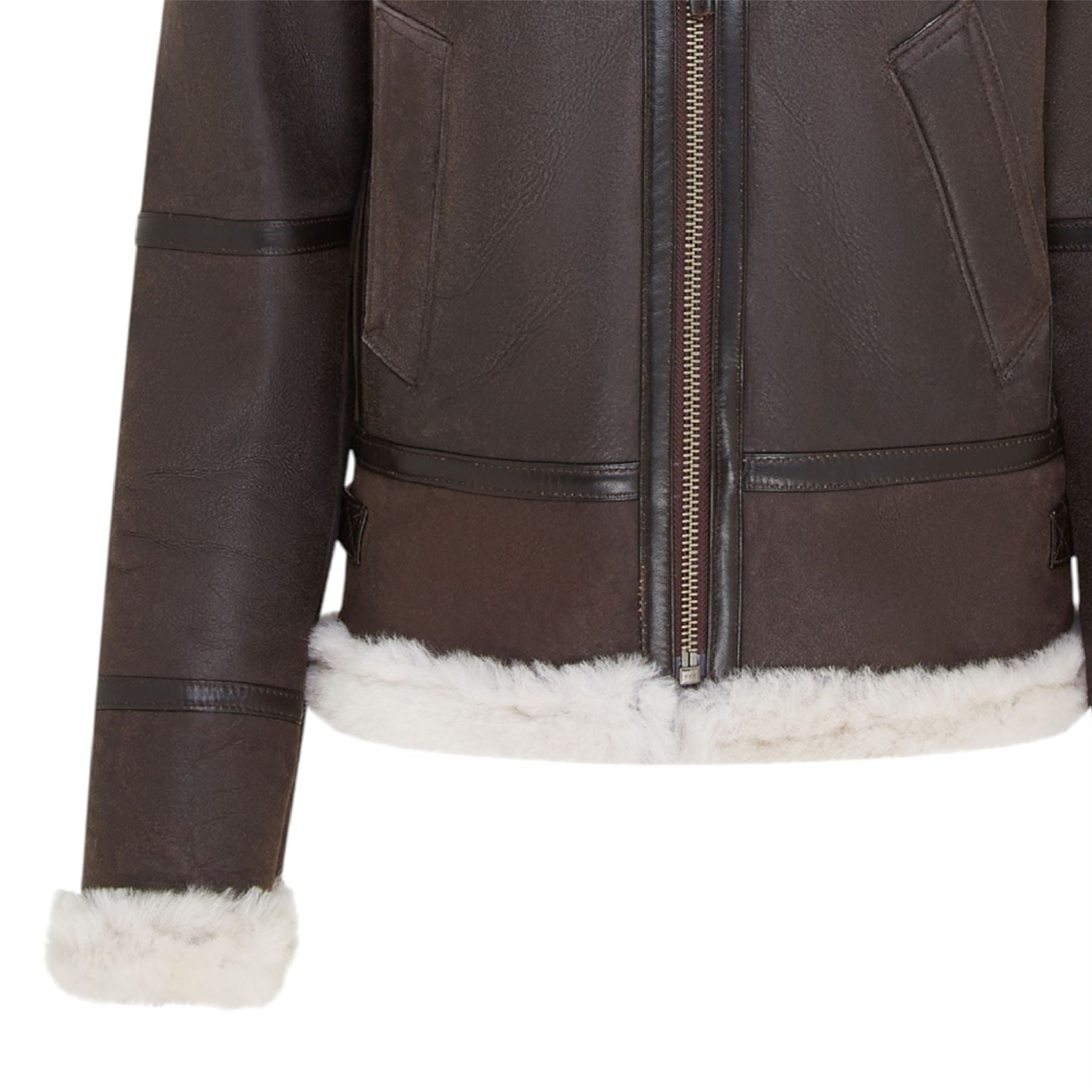 Womens Warmer Hooded Sheepskin Leather Jacket-Orford