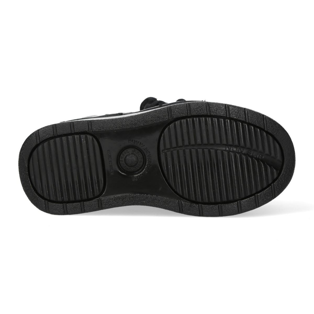 New Rock M-120N-C96 Black Leather Gothic Chunky Platform Ankle Boots