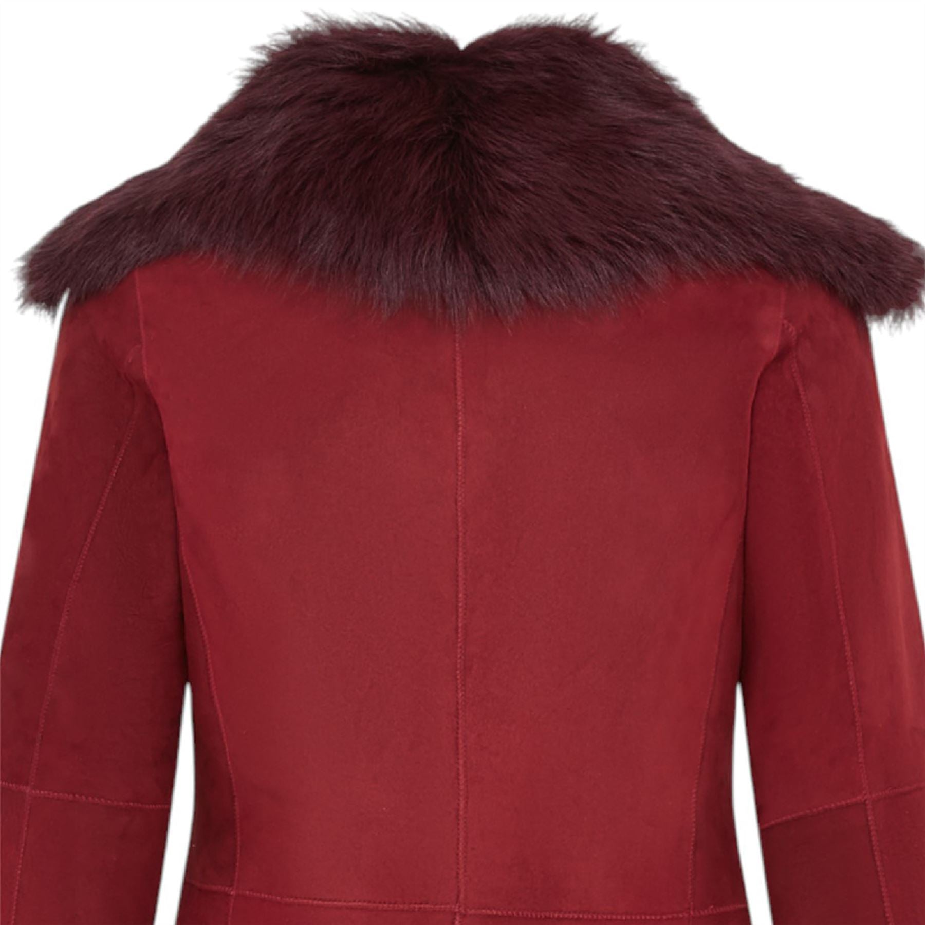 Womens Suede Toscana Sheepskin Trench Coat-Rochester