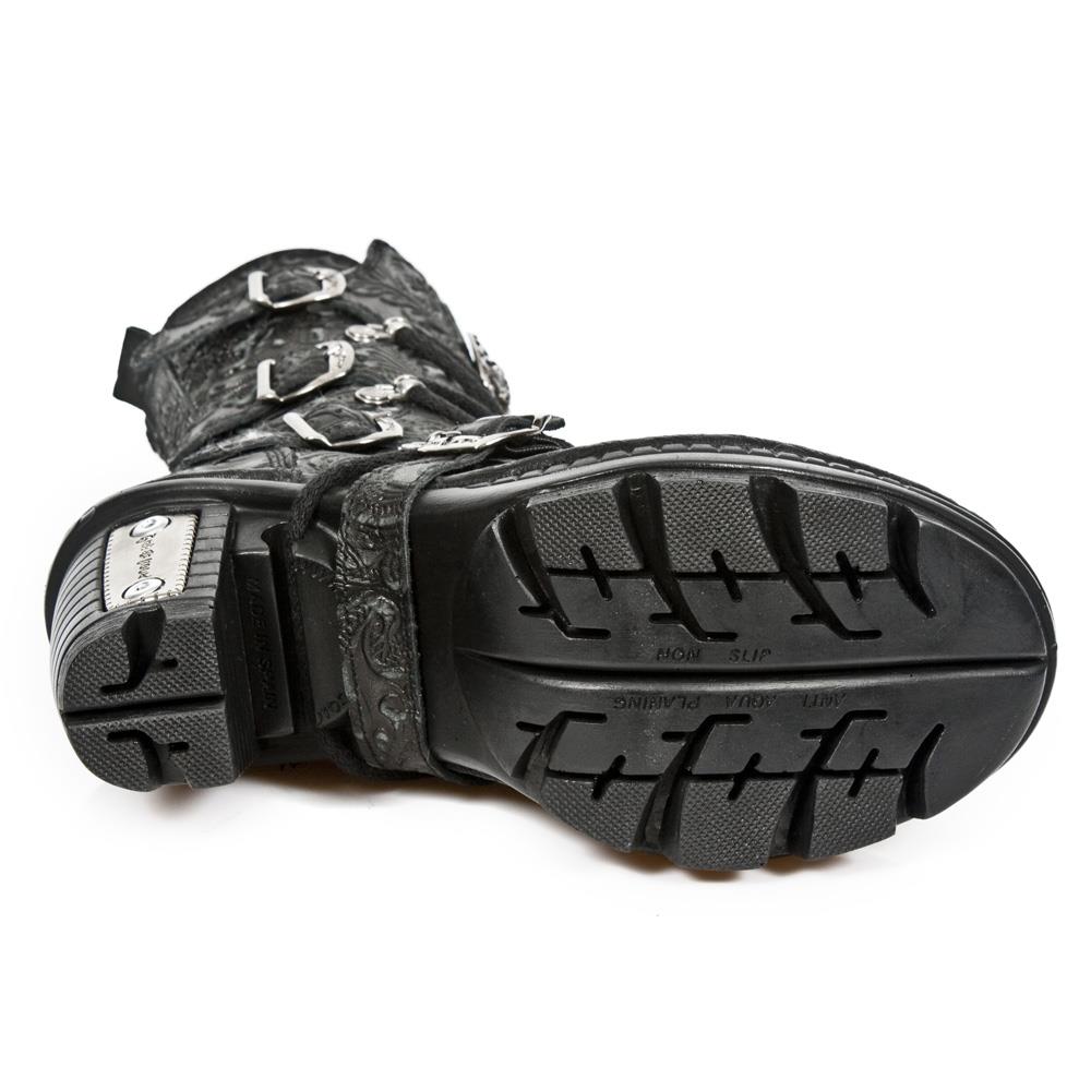 New Rock Ladies Floral Gothic Leather Boots- NEOTR005-S25