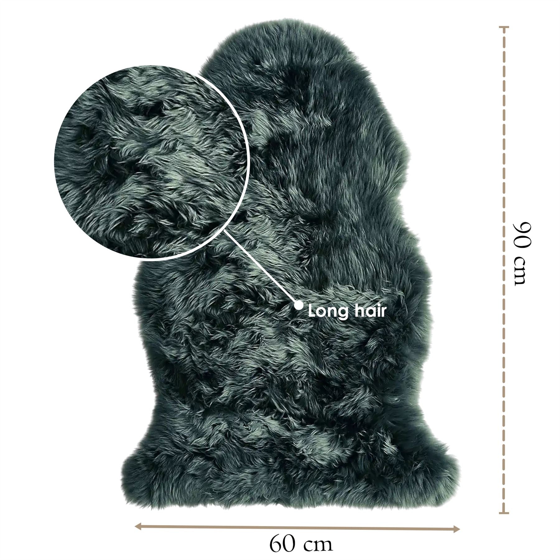 Genuine Sheepskin Natural Silky Soft Fluffy Real Wool Rug