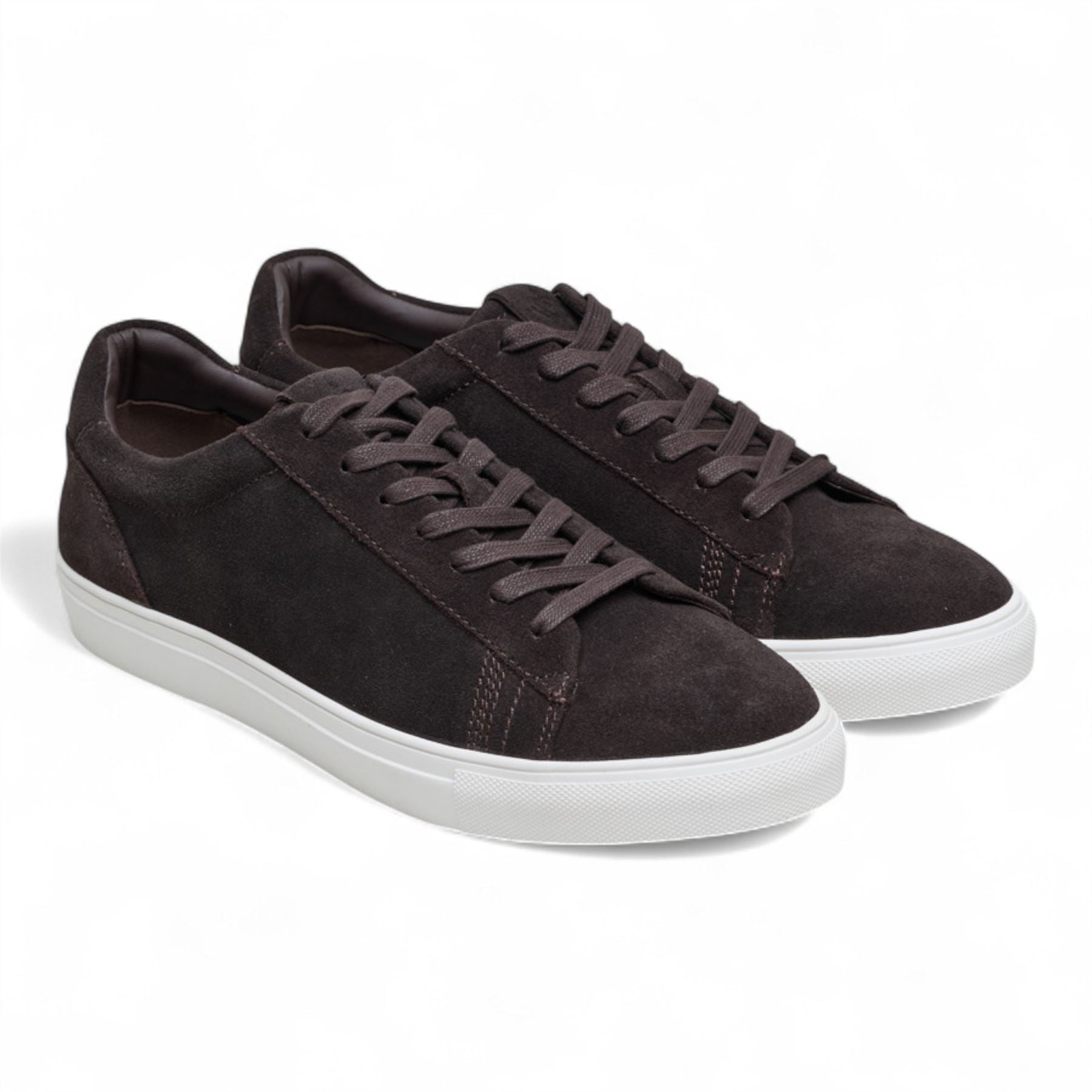 Antique Rogue Men’s Brown Suede Leather Trainer Sneaker Shoes - Gibbs